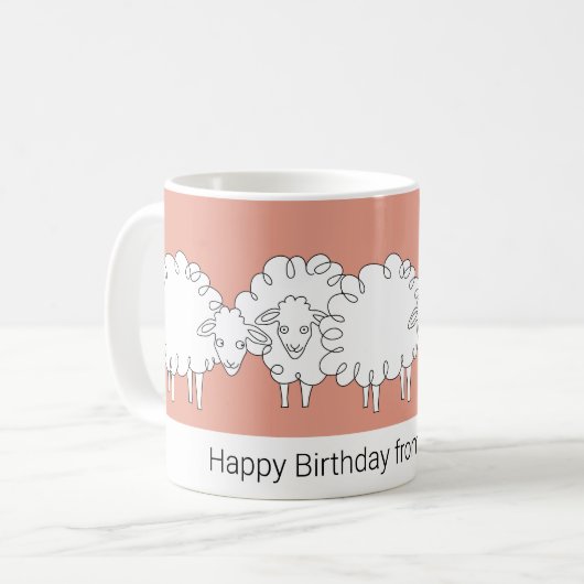 Whimsical Sheep Tasse (Vorderseite Links)