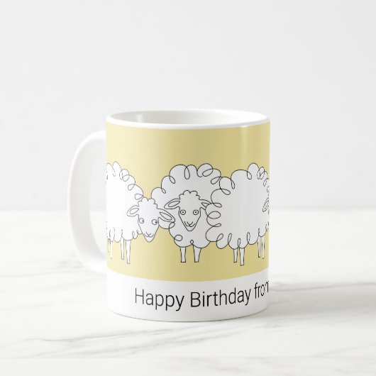 Whimsical Sheep Tasse (Vorderseite Links)
