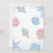 Whimsical Shell All I sea is love bridal shower Einladung (Rückseite)