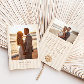 Whimsical Shell Monogram Coastal Wedding Dankeskarte