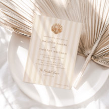 Whimsical Shell Monogram Coastal Wedding