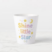 Whimsical "Shine Little Star" for Kids Room Milchtasse (Vorderseite)