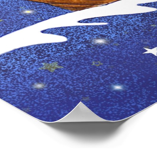 Whimsical Ship in Space Poster (Ecke)