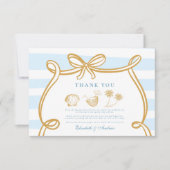 Whimsical Shoreline Wedding Dankeskarte (Vorderseite)