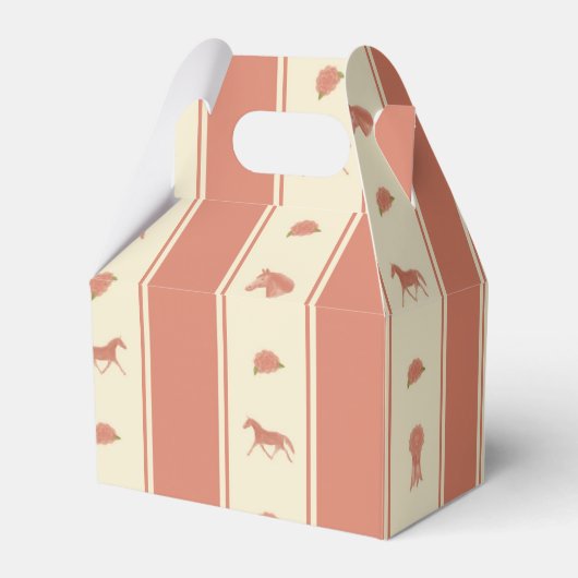 Whimsical Show Pony Horse Pattern Geschenkschachtel (Rückseite)