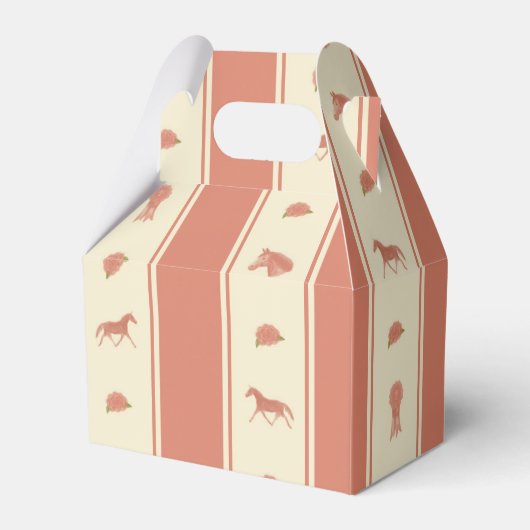 Whimsical Show Pony Horse Pattern Geschenkschachtel (Vorderseite)
