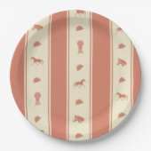 Whimsical Show Pony Horse Pattern Pappteller (Vorderseite)
