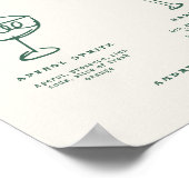 Whimsical Signature Drinks Cocktail Hochzeitszeich Poster (Ecke)