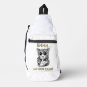 Whimsical Silence Zebra Striped Cats Playful Gag Crossbody Bag (Vorderseite)