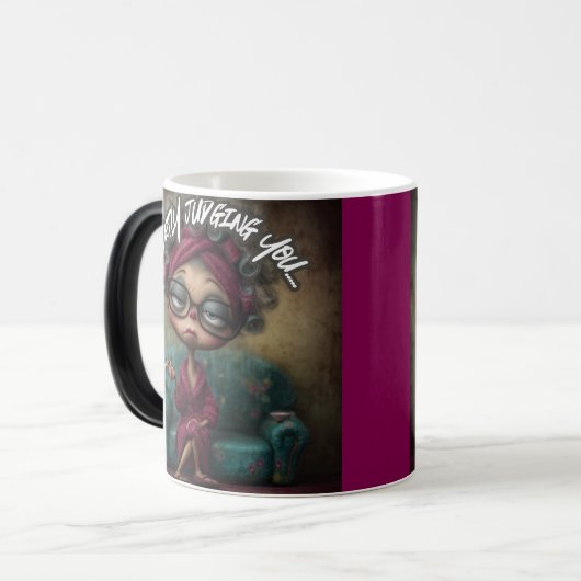 Whimsical Silently Judging You Sarcastic Verwandlungstasse (Vorderseite Links)