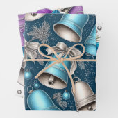 Whimsical Silver Bells Weihnachten Geschenkpapier Set (Beispiel)