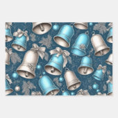 Whimsical Silver Bells Weihnachten Geschenkpapier Set (Vorderseite)