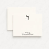 Whimsical simple bow, a note from flat card einladung