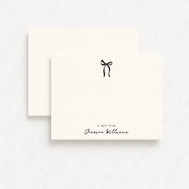 Whimsical simple bow, a note from flat card einladung