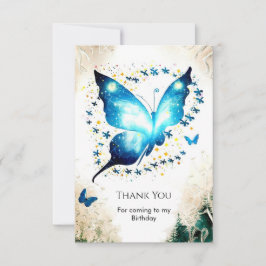 Whimsical Simple Butterfly Geburtstag Dankeskarte