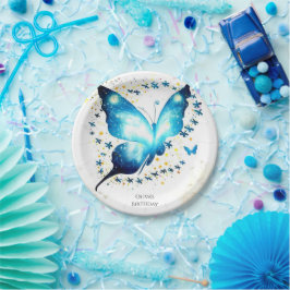 Whimsical Simple Butterfly Geburtstag Pappteller