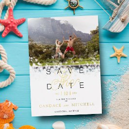 Whimsical Simple Elegante Foto Funny Couple Folieneinladung