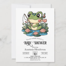 Whimsical Simple Frog Baby Dusche