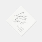 Whimsical Simple Neutral Baby Girl Baby Shower Serviette (Ecke)