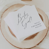 Whimsical Simple Neutral Baby Girl Baby Shower Serviette