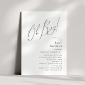 Whimsical Simple Oh Boy Baby Dusche Einladung