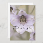 Whimsical Simple Script Lila Flat Danke Karte (Vorne/Hinten)