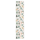 Whimsical Simplistic Weihnachtsbaum Thema Kurzer Tischläufer (Vorderseite)