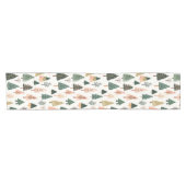 Whimsical Simplistic Weihnachtsbaum Thema Kurzer Tischläufer (Horizontal)