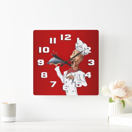 Whimsical Singing Quadratische Wanduhr (Zuhause)