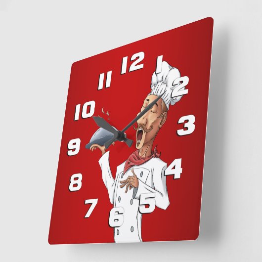 Whimsical Singing Quadratische Wanduhr (Winkel)