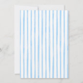 Whimsical Sip and See Blue Boy Baby Dusche Einladung (Rückseite)
