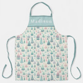 Whimsical Skandi Weihnachtsbaumen und Sterne Schürze (Vorderseite)