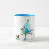 Whimsical Skaten Bird Tasse für Jungen (Zentrum)