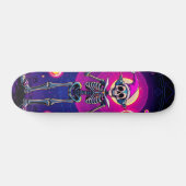 Whimsical Skeleton Clown Skateboard (Horizontal)