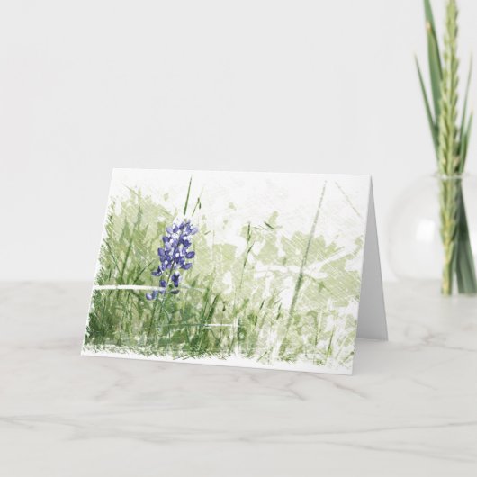 Whimsical Sketch von Bluebonnet Karte (Vorderseite)