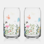 Whimsical Sketchy Wildblume Art Dosenglas (Rückseite)