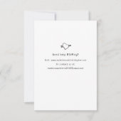 Whimsical Ski Cupid QR Code Hochzeit RSVP Karte (Rückseite)