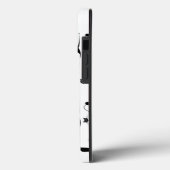 Whimsical Skinny Black Cat Muster Case-Mate iPhone Hülle (Rückseite / Links)