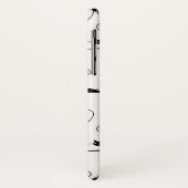 Whimsical Skinny Black Cat Muster Case-Mate iPhone Hülle (Hinten/Links)