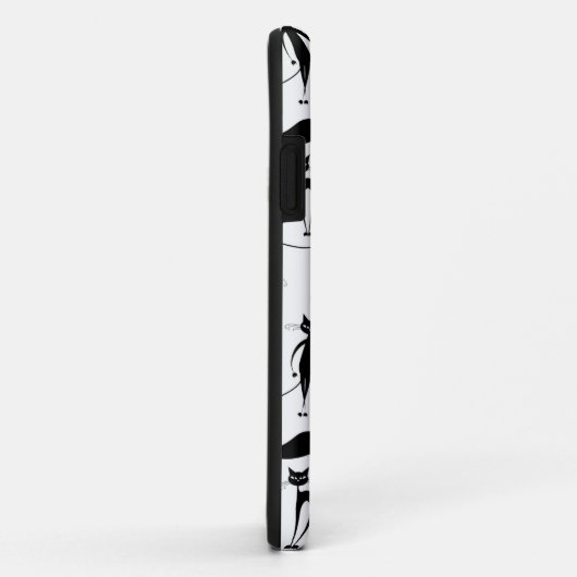 Whimsical Skinny Black Cat Muster Case-Mate iPhone Hülle (Hinten/Rechts)