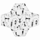 Whimsical Skinny Black Cat Muster Fußball (Flach)