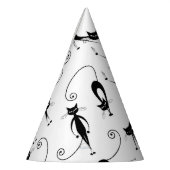 Whimsical Skinny Black Cat Muster Partyhütchen (Links)