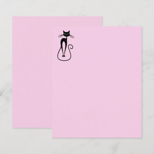 Whimsical Skinny Black Cat Pink (Vorne/Hinten)
