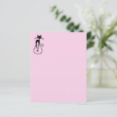 Whimsical Skinny Black Cat Pink (Stehend Vorderseite)