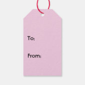 Whimsical Skinny Black Cat Pink Geschenkanhänger (Rückseite)