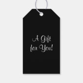 Whimsical Skinny white Cat Pattern Ein Geschenk fü Geschenkanhänger (Rückseite)