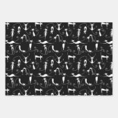 Whimsical Skinny white Cat Pattern Geschenkpapier Set (Vorderseite 2)