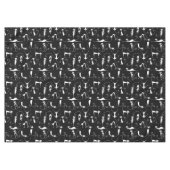 Whimsical Skinny white Cat Pattern Tischdecke (Vorderseite (Horizontal))