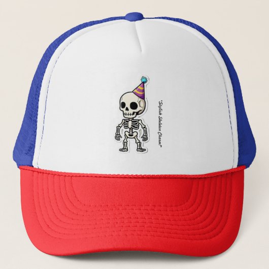"Whimsical Skull Art" Truckerkappe (Vorderseite)