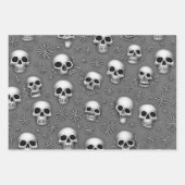 Whimsical Skulls und Schneeflocken Gotische Weihna Geschenkpapier Set (Vorderseite 2)